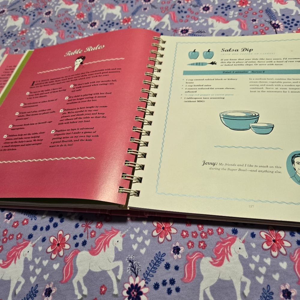 Pink and White Dining Cookbook with Retro Charm - Picture 5 of 7